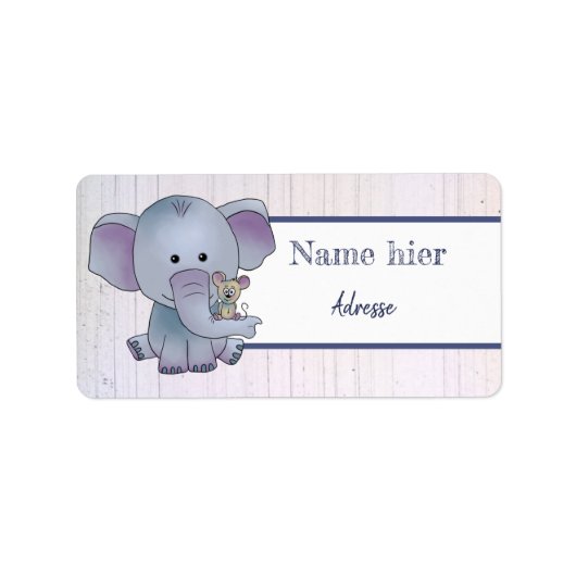 Maus und Elefant Etiket (Voorkant)