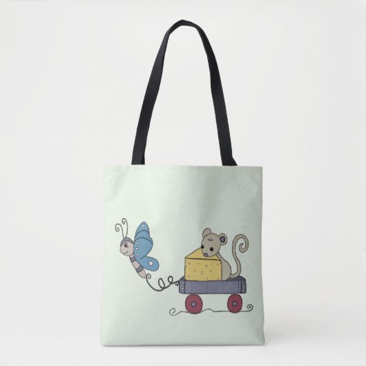 Maus und Schmetterling Tote Bag (Voorkant)