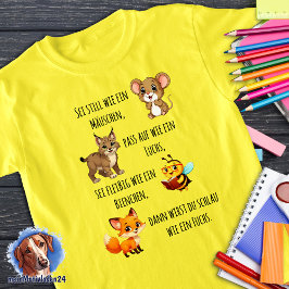 Mäuschen - Luchs - Biene - Fuchs | Schulanfang T-shirt