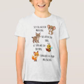 Mäuschen - Luchs - Biene - Fuchs | Schulanfang Tri-Blend Shirt (Voorkant)