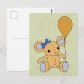 Mäuschen mit Ballon Briefkaart (Voorkant / Achterkant)