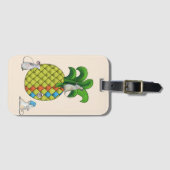 Mäuse nähen Ananas Bagagelabel (Voorkant (horizontaal))
