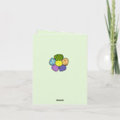 Mäuse nähen Blüte Kaart (Achterkant)