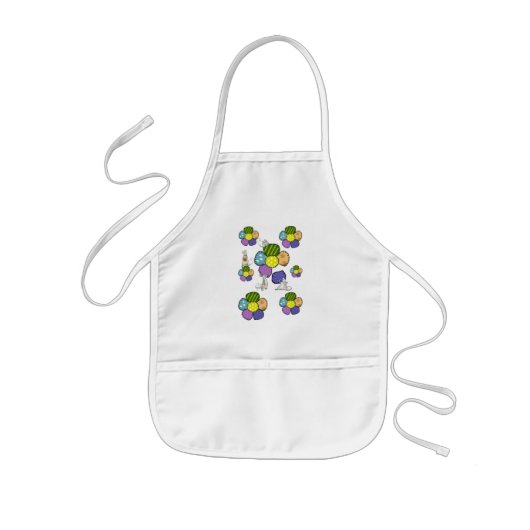 Mäuse nähen Blüten Kinder Schort (Voorkant)