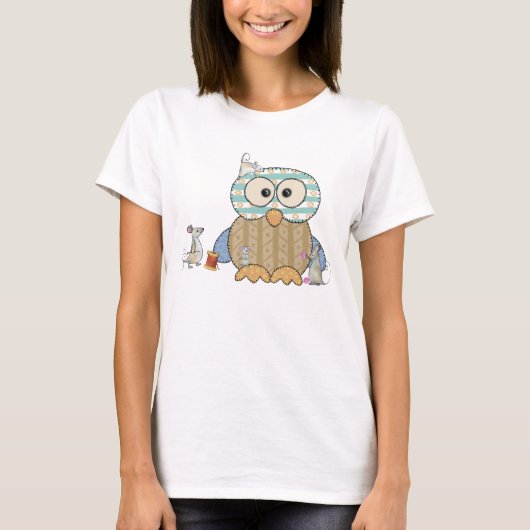 Mäuse nähen Eule T-shirt (Voorkant)