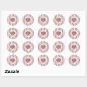 Mäuse nähen Herz Ronde Sticker (Vel)