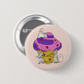 Mäuse nähen Muffin Ronde Button 5,7 Cm (Voorkant /achterkant)