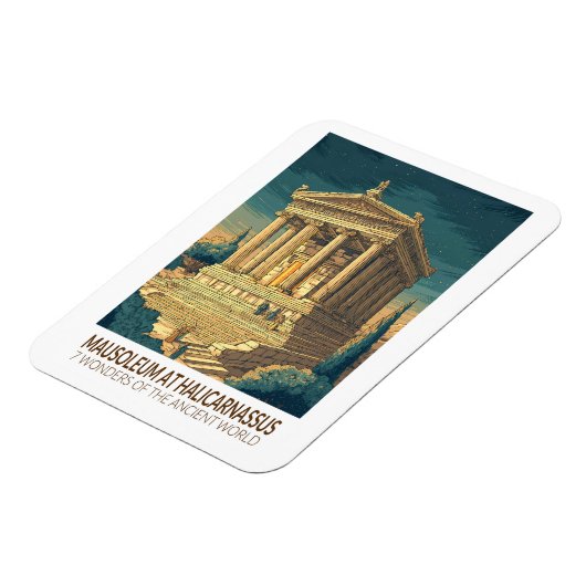 Mausoleum at Halicarnassus 7 Wonders of the World Magneet (Linkerzijde)