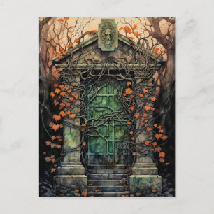 Mausoleum Door Halloween Invitation Briefkaart