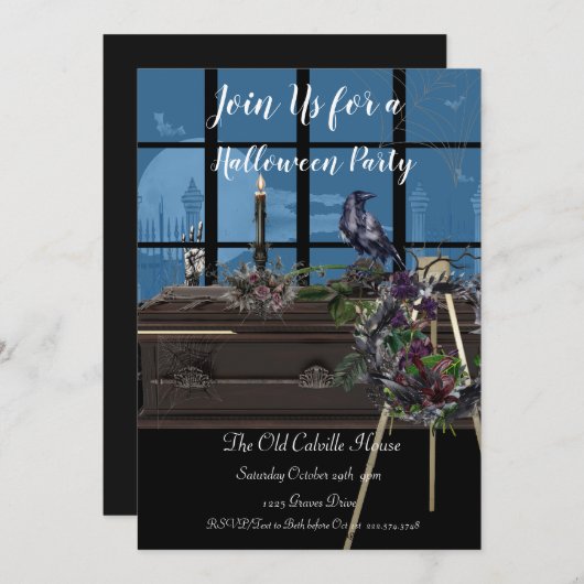 Mausoleum Halloween Party, Kaart (Voorkant / Achterkant)