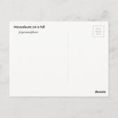 Mausoleum op een heuvel briefkaart (Achterkant)