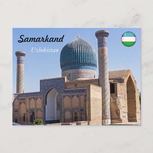 Mausoleum van Amir Timur - Samarkand, Oezbekistan Briefkaart (Voorkant)