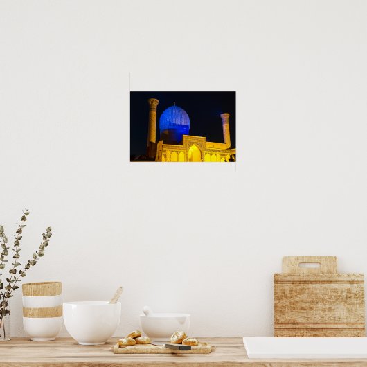 Mausoleum van Amir Timur - Samarkand, Oezbekistan Poster (Keuken)