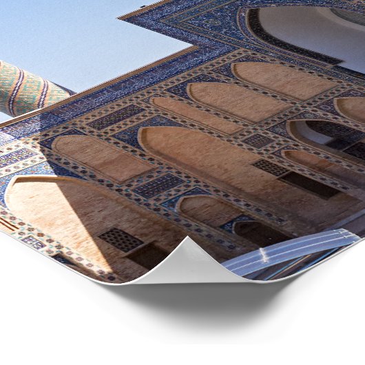 Mausoleum van Amir Timur - Samarkand, Oezbekistan Poster (Hoek)