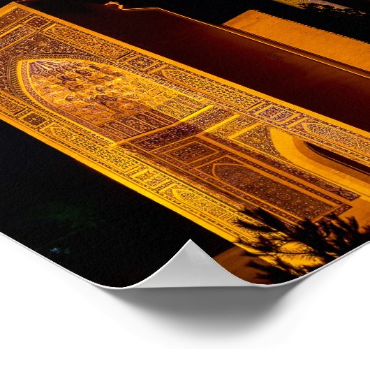 Mausoleum van Amir Timur - Samarkand, Oezbekistan Poster (Hoek)