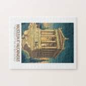 Mausoleum van Halicarnassus 7 Wereldwonderen Legpuzzel (Horizontaal)