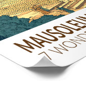 Mausoleum van Halicarnassus 7 Wereldwonderen Poster (Hoek)