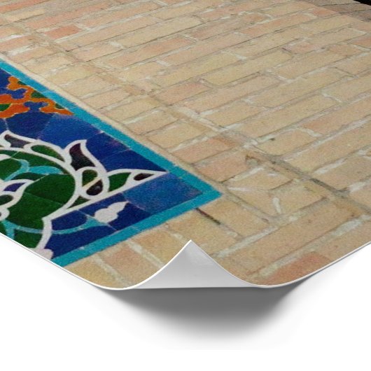 Mausoleum van Timur in Samarkand, Oezbekistan Poster (Hoek)