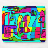 Mauspad mit bunter Zeichnung Muismat (Voorkant)