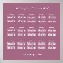Mauve 15 Tafel Trouw Stoelen Plattegrond Poster