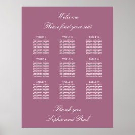 Mauve 9 Tafel Trouw Stoelen Plattegrond Poster