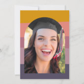 Mauve Abstracte Geometric Photo Graduparty Kaart (Achterkant)