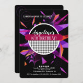 Mauve Abstracte Uitnodiging (Voorkant / Achterkant)