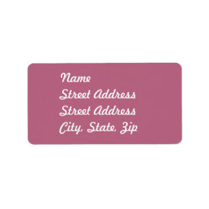 Mauve Address Sticker