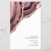 Mauve agaat prijslijst flyer (Achterkant)