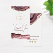 Mauve agate bijsluiter visitekaartje (Bureau)