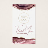 Mauve agate bijsluiter visitekaartje (Voorkant)