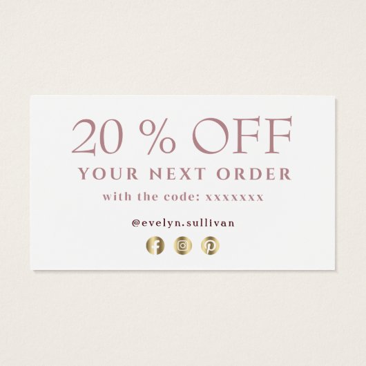 Mauve agate, dank je creditcard visitekaartje (Achterkant)