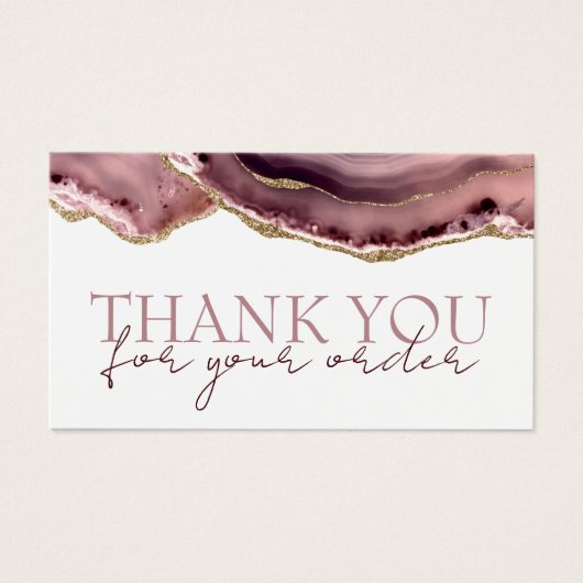 Mauve agate, dank je creditcard visitekaartje (Voorkant)