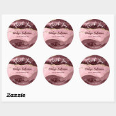 Mauve Agate Dank u Klassieke Ronde Sticker (Vel)