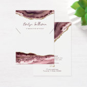 Mauve agate ketting-weergavekaart visitekaartje (Bureau)