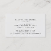 Mauve Agate Silver Glitter Luxury Stylist Visitekaartje (Achterkant)