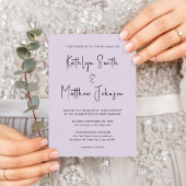 Mauve allen in één Moderne Manuscript minimalistis Kaart