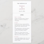 Mauve Ampersand Bruiloft | QR Code | Elegant Menu (Voorkant)