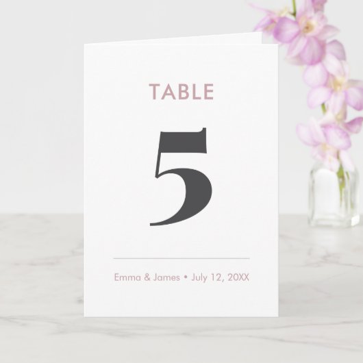 Mauve Ampersand | Tafelnummer (gevouwen) (Orchidee)