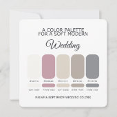 Mauve and Beige Wedding Color Palette Card Kaart (Voorkant)