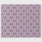 Mauve and Black Crown Pattern Cadeaupapier (Vlak)