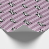 Mauve and Black Crown Pattern Cadeaupapier (Hoek)