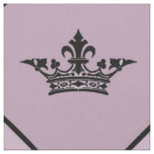 Mauve and Black  Crown Pattern Stof (Close Up)