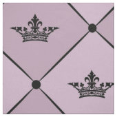 Mauve and Black  Crown Pattern Stof (Swatch)
