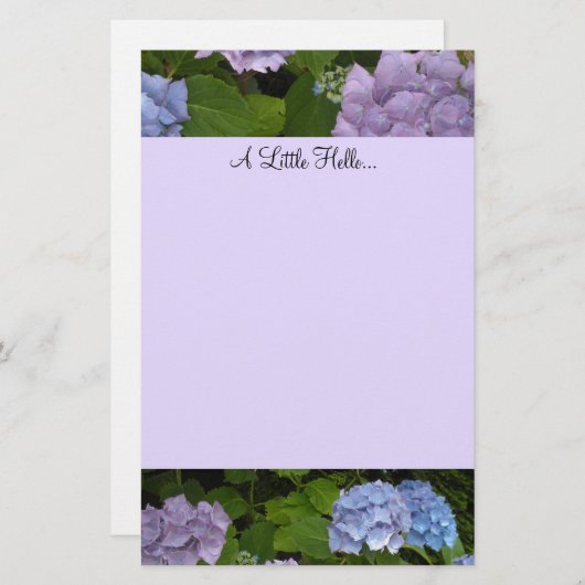 Mauve and Blue Hydrangeas Briefpapier (Voorkant / Achterkant)