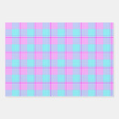 Mauve and Coastal Mist Plaid Inpakpapier Vel (Voorkant 2)