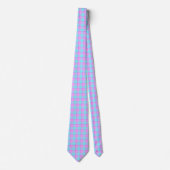 Mauve and Coastal Mist Plaid Neck Tie Stropdas (Voorkant)