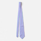 Mauve and Coastal Mist Plaid Neck Tie Stropdas (Achterkant)