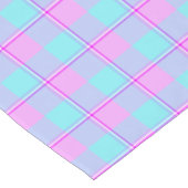 Mauve and Coastal Mist Plaid Pink Blue Korte Tafelloper (Hoek)