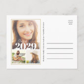 Mauve and Gold 3 Photo Graduparty Invitation Aankondigingskaart (Achterkant)